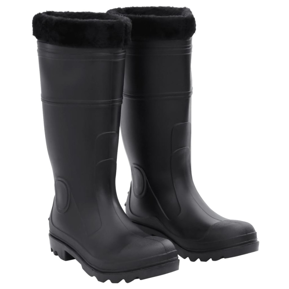 Botas de agua con calcetines extraíbles negro número 43