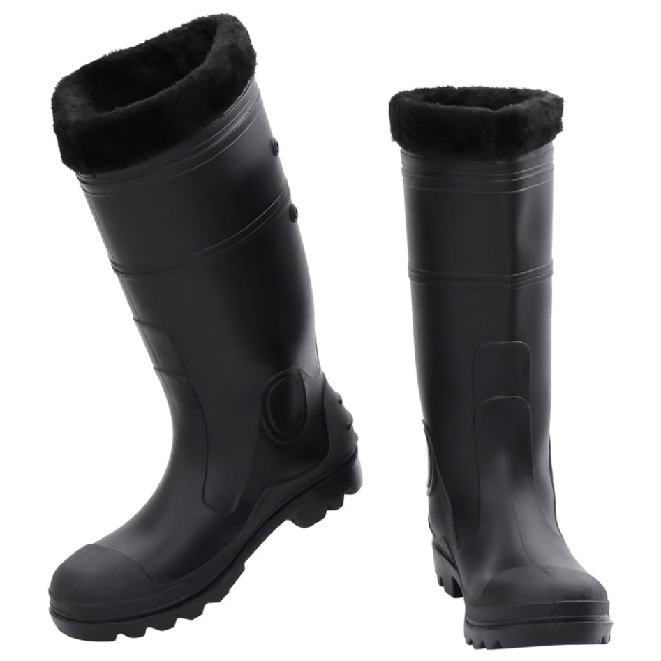 Botas de agua con calcetines extraíbles negro número 43