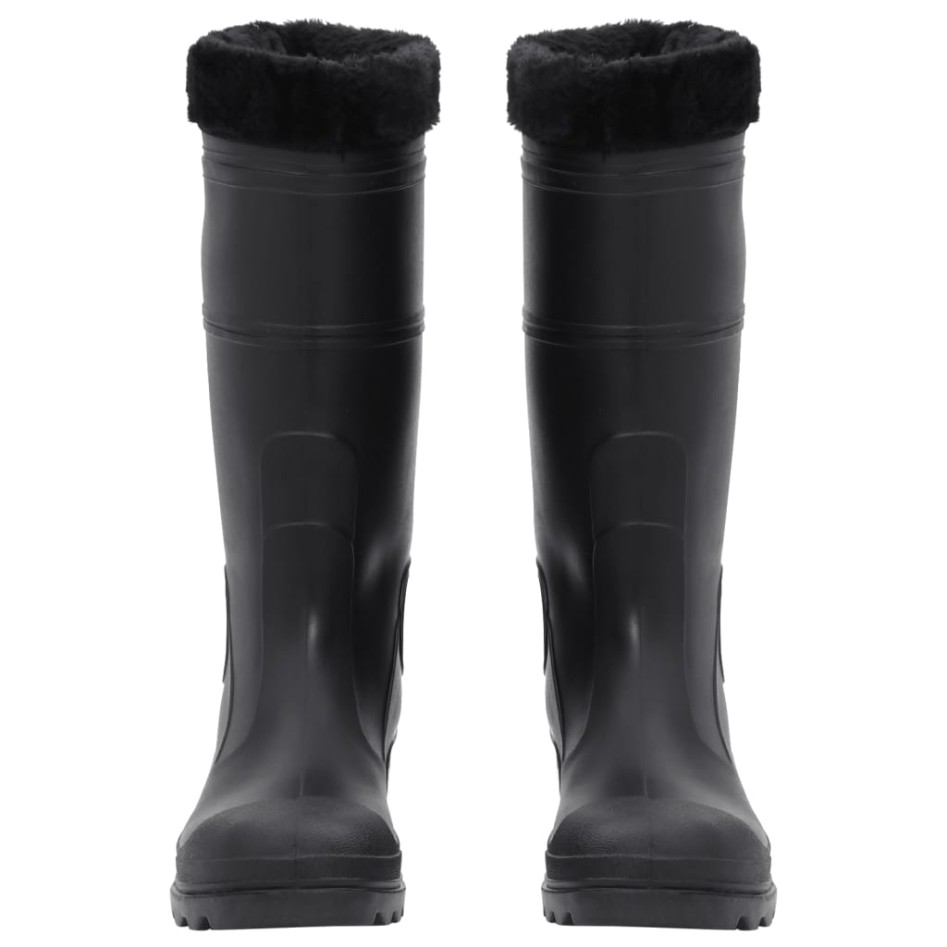 Botas de agua con calcetines extraíbles negro número 43