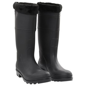 Botas de agua con calcetines extraíbles negro número 45