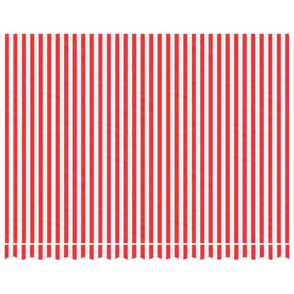 Tela de repuesto de toldo rayas rojas y blancas 3,5x2,5