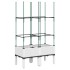 Jardinera con enrejado PP blanco 80x40x142,5