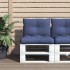 Set de cojines para sofá de palets tela azul marino 60x38x13