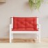 Cojines de banco de jardín 2 uds tela Oxford rojo 100x50x7