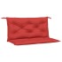 Cojines de banco de jardín 2 uds tela Oxford rojo 100x50x7