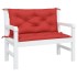 Cojines de banco de jardín 2 uds tela Oxford rojo 100x50x7