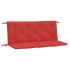 Cojines de banco de jardín 2 uds tela Oxford rojo 120x50x7
