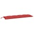 Cojines de banco de jardín 2 uds tela Oxford rojo 150x50x7