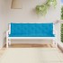Cojines de banco de jardín 2 uds azul claro 180x50x7