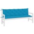 Cojines de banco de jardín 2 uds azul claro 180x50x7