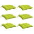 Cojines de silla de jardín 6 uds tela Oxford verde 40x40x7