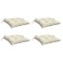 Cojines de silla de jardín 4 uds tela Oxford crema 50x50x7