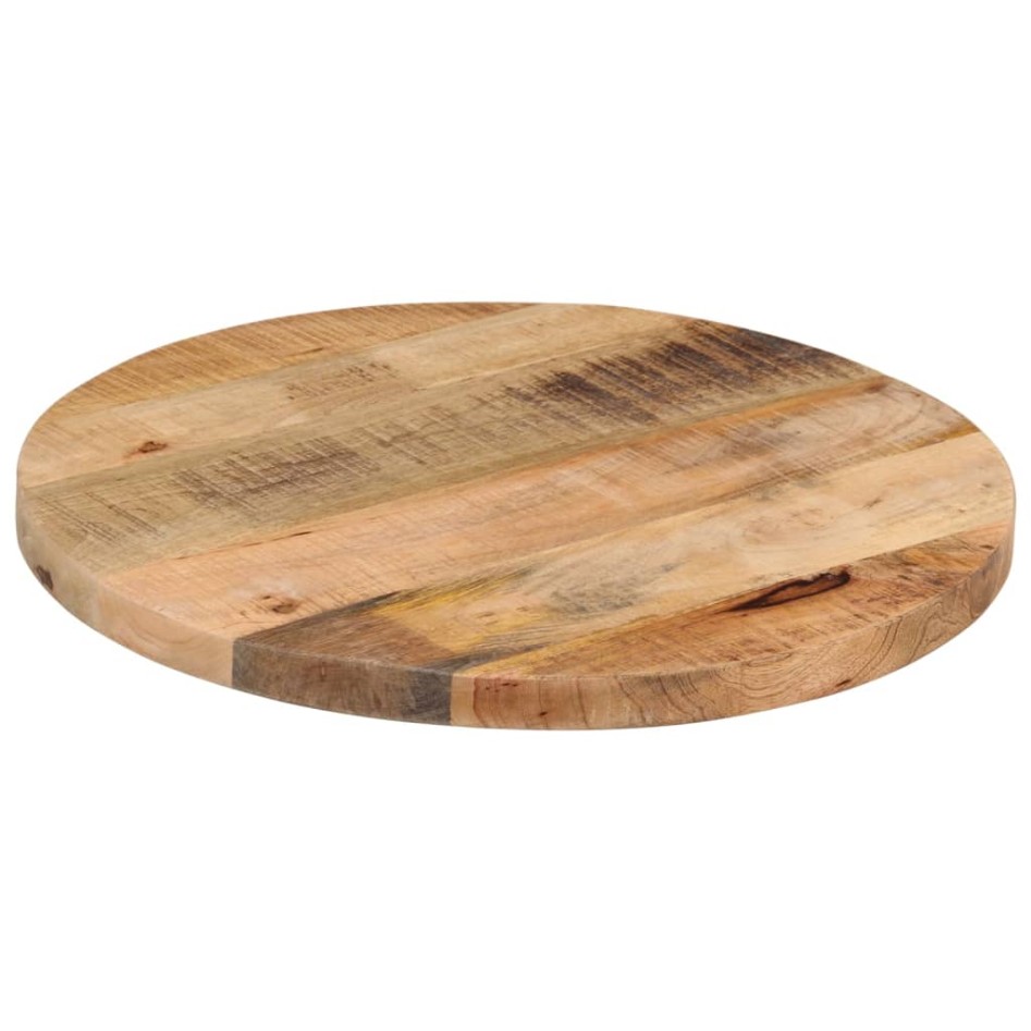 Tablero de mesa redondo madera maciza mango rugosa Ø 50x1,5