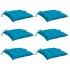 Cojines de palets de jardín 6 uds tela Oxford azul 50x50x7