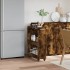 Armario con ruedas madera ingeniería roble ahumado 60x22x79