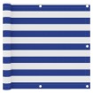 Toldo para balcón tela oxford blanco y azul 90x600 cm