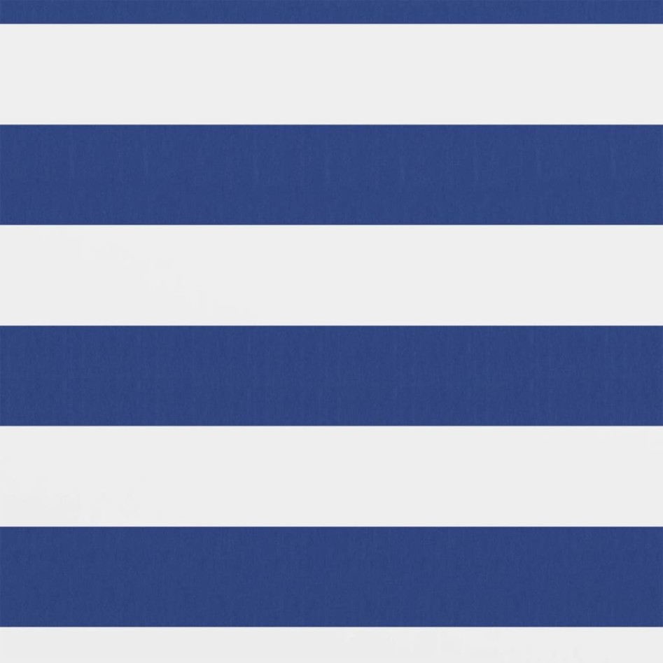 Toldo para balcón tela oxford blanco y azul 90x600