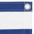 Toldo para balcón tela oxford blanco y azul 90x600