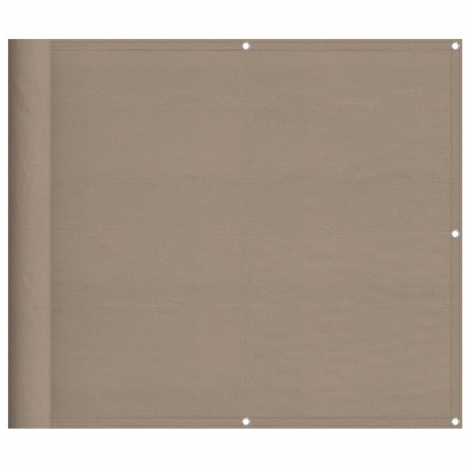 Pantalla de balcón 100% poliéster Oxford taupé 90x800