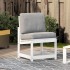 Silla de jardín madera maciza de pino blanco 50,5x55x77