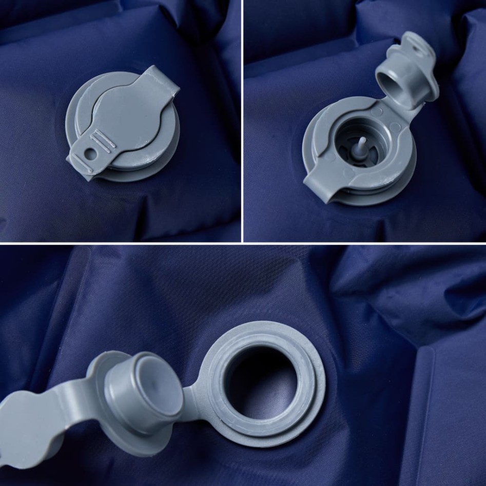 Colchón inflable de camping 1 persona azul marino 190x58x6