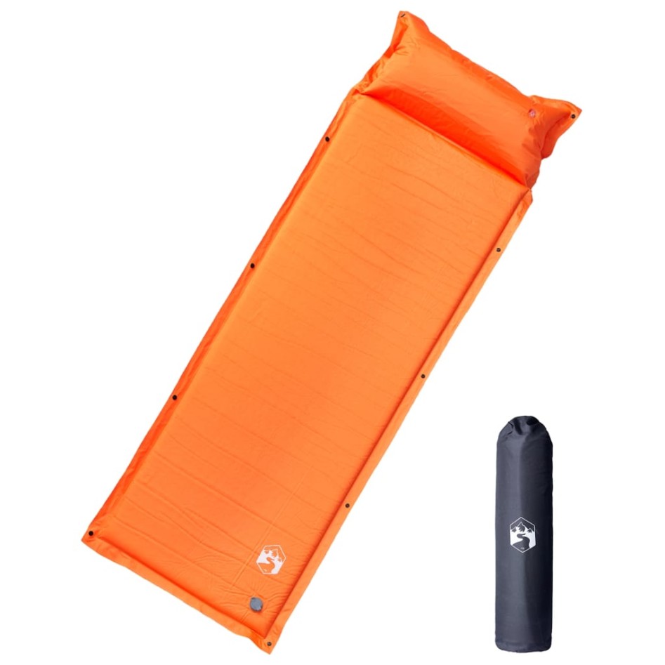 Colchón de camping autoinflable con almohada 1 persona