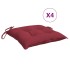 Cojines de palets de jardín 4 uds Oxford rojo tinto 50x50x7