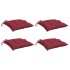 Cojines de palets de jardín 4 uds Oxford rojo tinto 50x50x7