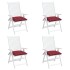 Cojines de palets de jardín 4 uds Oxford rojo tinto 50x50x7