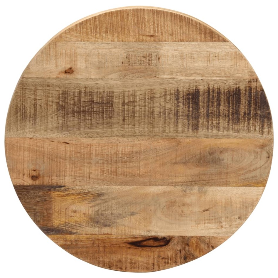 Tablero de mesa redondo madera maciza mango rugosa Ø 40x2,5