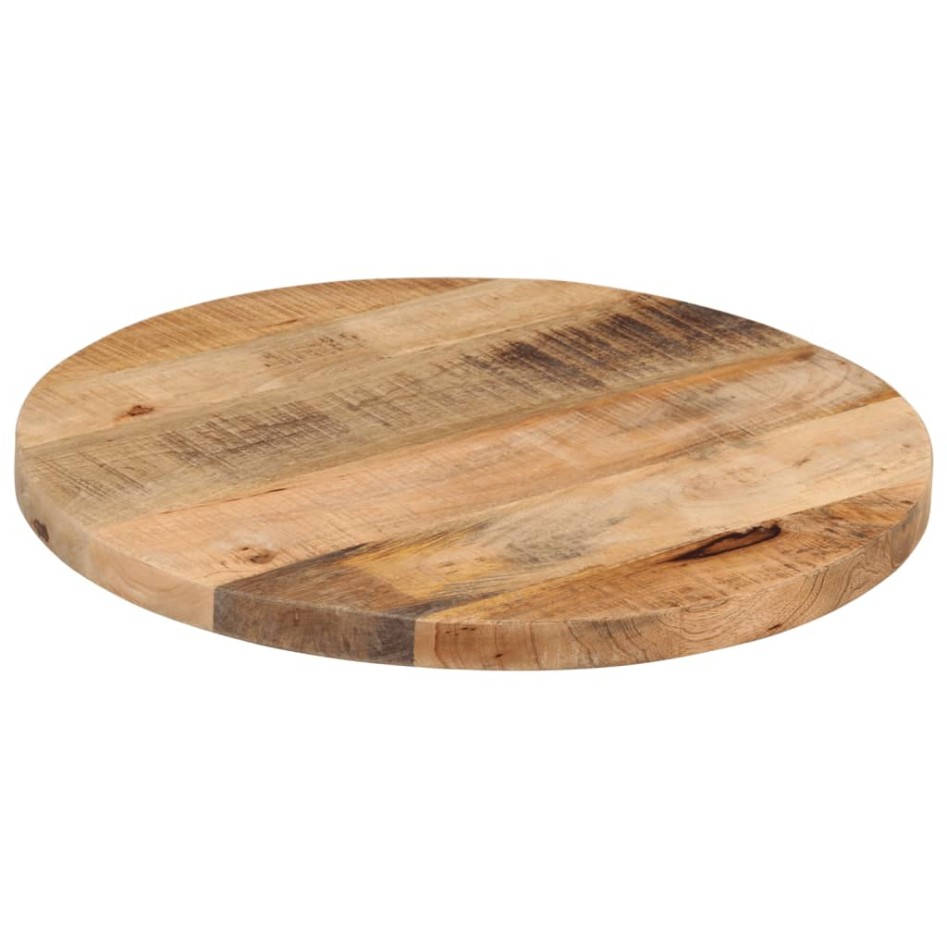 Tablero de mesa redondo madera maciza mango rugosa Ø 40x2,5