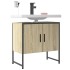 Armario lavabo baño madera ingeniería roble Sonoma 60x33x60