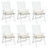 Cojines sillas de jardín 6 uds tela Oxford crema 40x40x7
