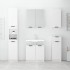 Armario de baño de pared blanco 32x20x67