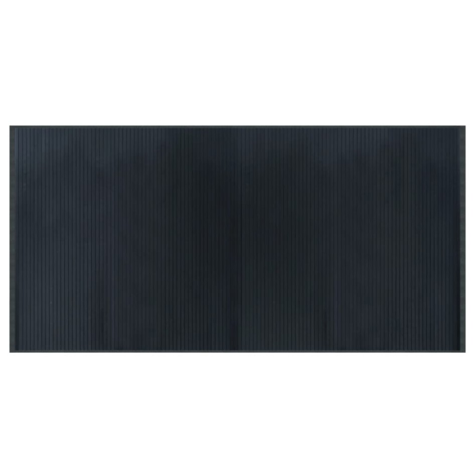Alfombra rectangular bambú gris 100x200