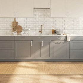 Alfombra rectangular bambú color natural claro 80x500