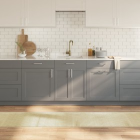 Alfombra rectangular bambú color natural claro 60x500