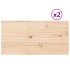 Tablero de mesa rectangular 2 uds madera de pino 80x40x2,5