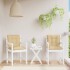 Cojines silla respaldo bajo 2 ud tela beige melange 100x50x7
