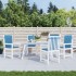 Cojines silla respaldo bajo 4 ud tela azul melange 100x50x4