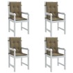 Cojines silla respaldo bajo 4 ud tela taupe melange 100x50x4 cm