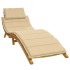 Cojín para tumbona tela beige melange 186x58x3