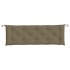 Cojín para banco de jardín tela gris taupe melange 150x50x7