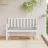 Cojín para banco de jardín tela gris claro melange 120x50x7