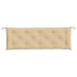 Cojín para banco de jardín tela beige melange 150x50x7