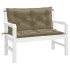 Cojines banco jardín 2 uds tela gris taupe melange 100x50x7