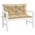 Cojines para banco jardín 2 uds tela beige melange 100x50x7
