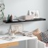 Estante flotante de pared MDF negro brillante 120x23,5x3,8
