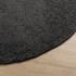 Alfombra peluda pelo largo moderna PAMPLONA antracita Ø 120