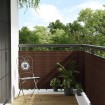 Toldo para balcón ratán sintético marrón y negro 400x80 cm
